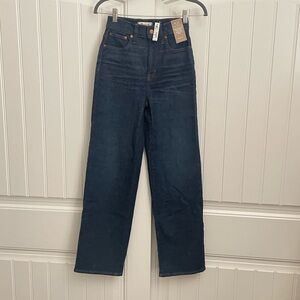 New Madewell the perfect vintage wide leg jean dark wash size 23